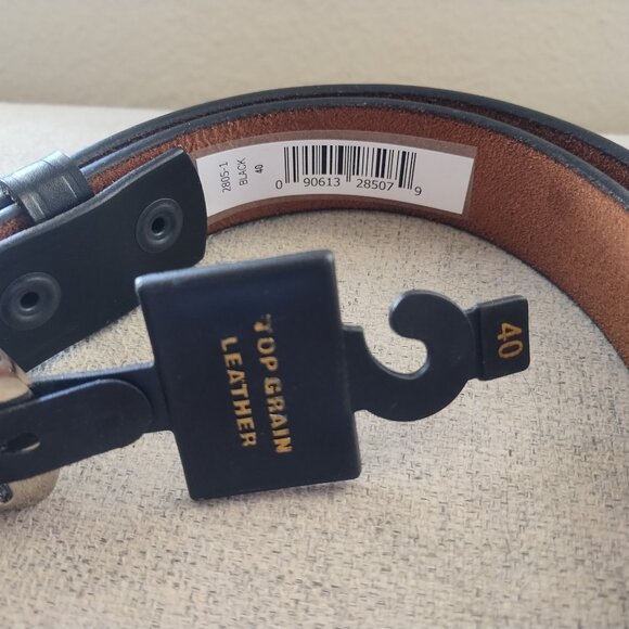 Top Grain Leather Mens 1.25 Inch Belt Waist Size 40 - New with Tags - Picture 4 of 6